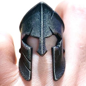 Gladiator Helmet Ring, Warrior Helmet Ring, Spartan Helmet Ring, Stainless Steel Ring, Cool Ring for Men, Medieval Ring for Men