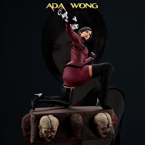 FANTASYTOYS Ada Wong Resident Evil 3 Resin Rooted Hair 1:1.5 Bust Statue H  46cm
