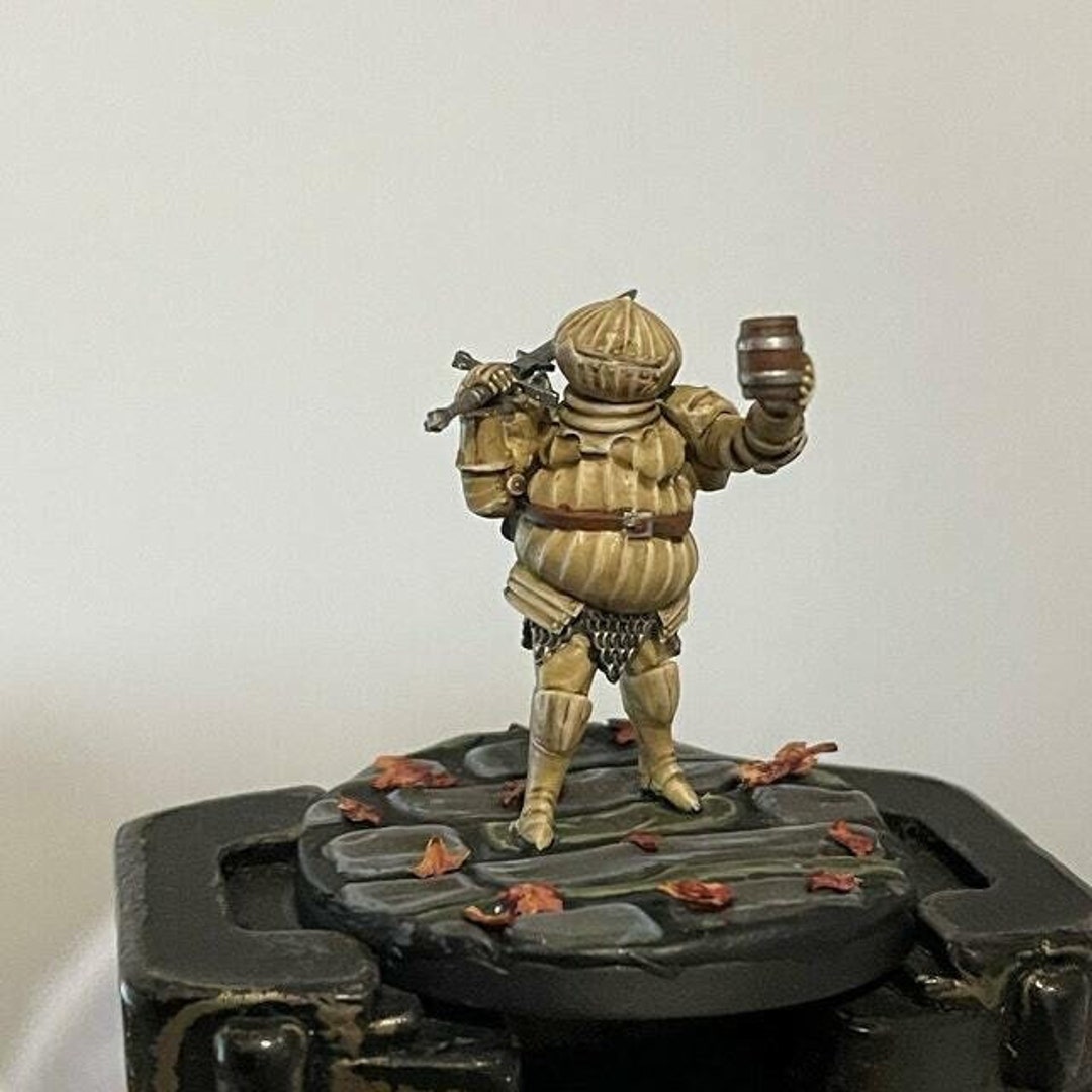 Dark Souls Figure, Onion Knight Statue handmade Painting, Siegmeyer of