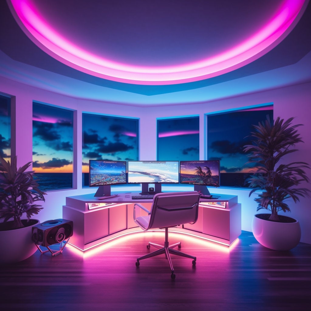 Zoom Ultra Modern Office Background Green Screen Digital Image in 4k - Etsy