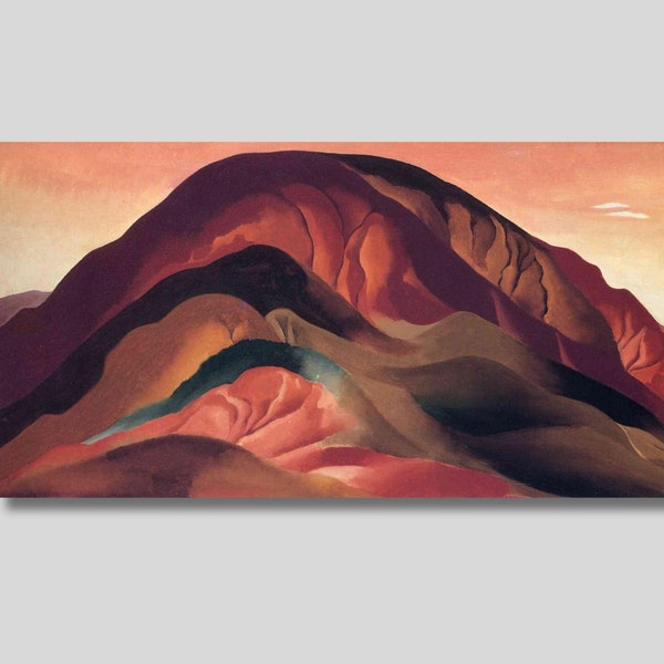 Georgia O'Keeffe's Rust Red Hills: Captivating Landscape Art Poster, Keeffe Art Poster, Keeffe Print Art, Keeffe Reproduction Art