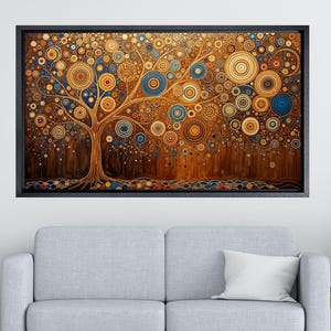 Tree of life Gustav Klimt Canvas Wall Art, Yggdrasil Wall Art, Tree of life Poster Print, Framed Gallery Canvas, Celtic Tree Canvas Print