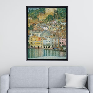 Gustav Klimt Malcesine Lake Garda Canvas Wall Art, Gustav Klimt Framed Gallery Canvas, Gustav Klimt Poster Print, Gustav Klimt Paintings