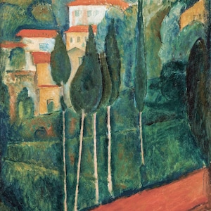 Modigliani Landscape Amedeo Modigliani Landscape Canvas Print Wall Art,modigliani Paysage ...