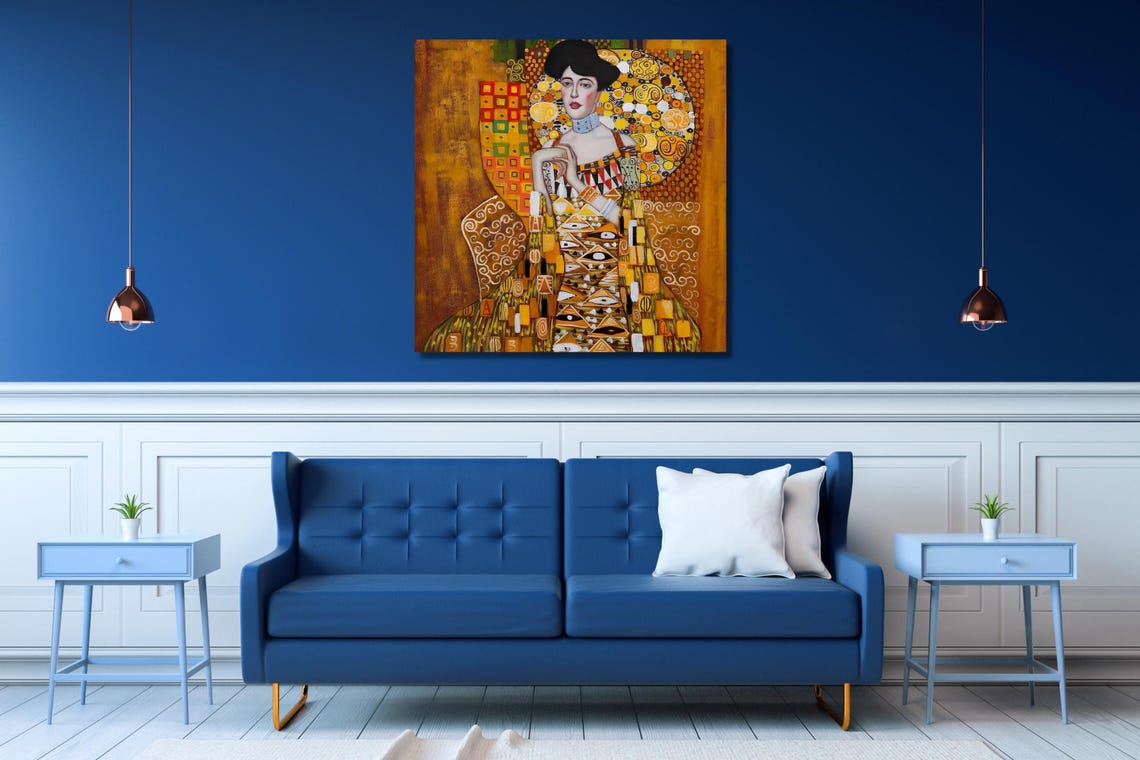 Gustav Klimt Adele Bloch Bauer Canvas Wall Art, Gustav Klimt Gallery ...