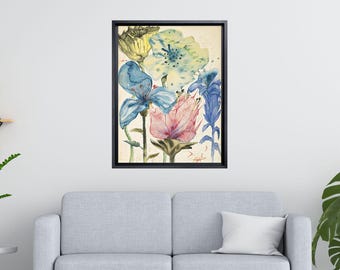 Salvador Dali Fleurs Canvas Wall Art, Salvador Dali Poster Print, Dali Flowers Poster, Dali Surrealism art, Salvador Dali Framed Canvas