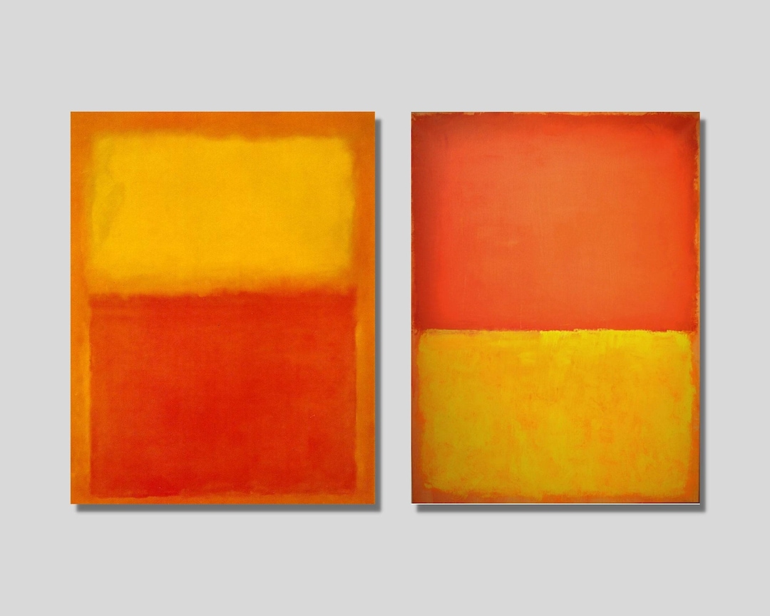 Mark Rothko Reproduction Set of 2 Mark Rothko Reproduction Canvas Wall Art Print,handmade Canvas ...