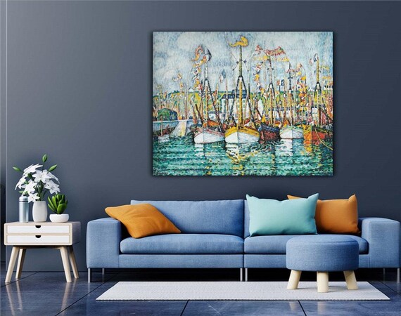 ポール・シニャック「グロワのツナ船団の祝福」1923年キャンバス