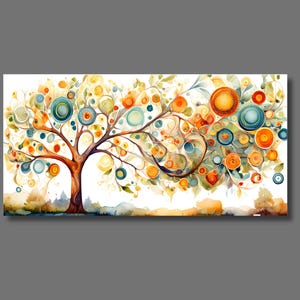 Tree of life Gustav Klimt Canvas Wall Art, Yggdrasil Wall Art, Tree of life Poster Print, Extra Large Wall Art, Celtic Tree Canvas Print