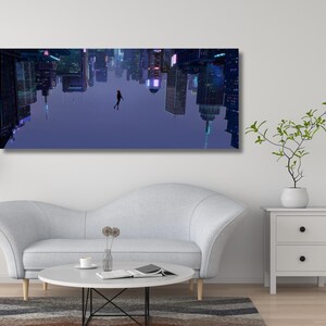 Spider-Man Into the Spider-Verse Canvas Poster,Spiderman Canvas Print Wall Art,Gift for Kids,Spider-man Wall Decor,Game Room Man Cave Decors image 2