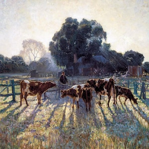 Elioth Gruner Spring Frost 1919 Canvas Print Wall Art,Elioth Gruner Painting,Gruner Print,Gruner Poster,Archival Giclee,Art Reproduction