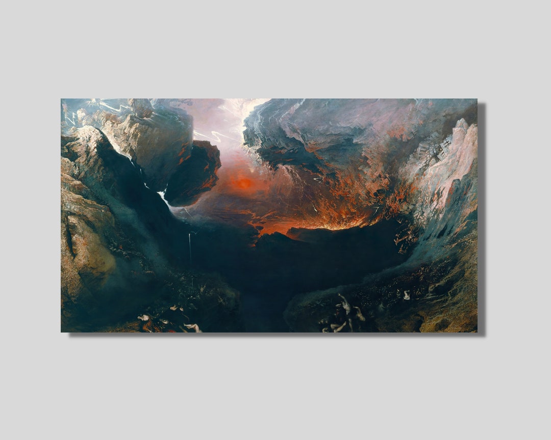 John Martin the Great Day of His Wrath Canvas Wall Art, John Martin Poster, John Martin Print