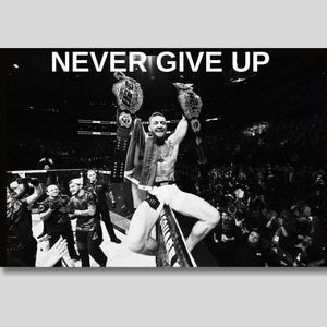 Citaat Conor McGregor klaar om op te hangen canvas, muurdecoratie UFC MMA, sportkunstcanvas, muurdecoratie slaapkamer, sportbar, Connor McGregor Give Everything