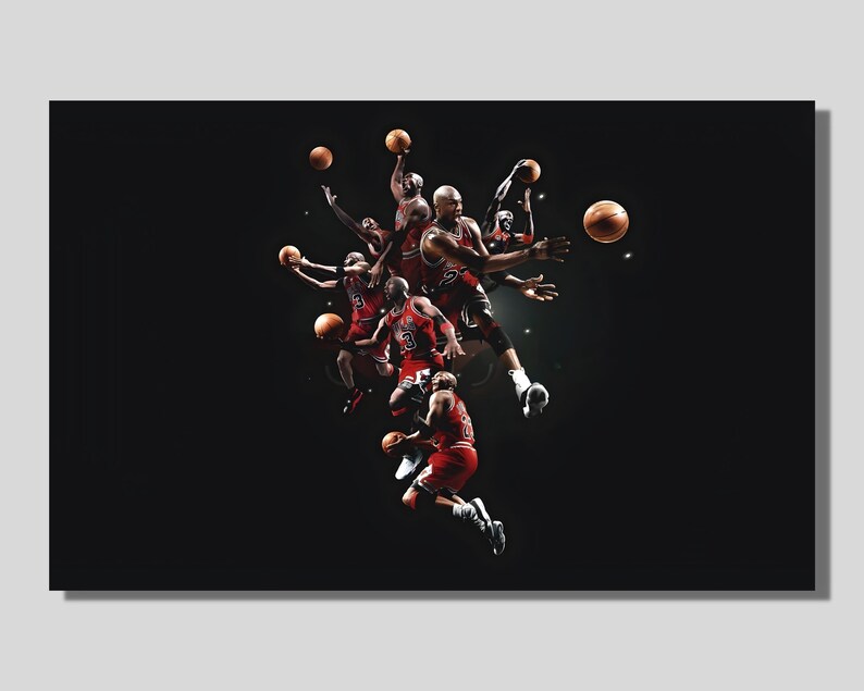 Michael Jordan Poster Michael Jordan Wall Art Print Air Etsy