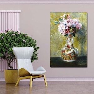 Renoir Bouquet in a Vase 1878 Canvas Print Wall Art,Renoir Poster,Renoir Painting,Renoir Canvas Art,Archival Giclee,Fine Art Poster.