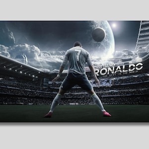 Cristiano Ronaldo Leinwand Wandkunst, Cristiano Ronaldo Poster, Kinder Geschenk, Ronaldo Leinwanddruck, Mann Höhle Dekor, Geschenk für Kinder, Spielzimmer Wandkunst