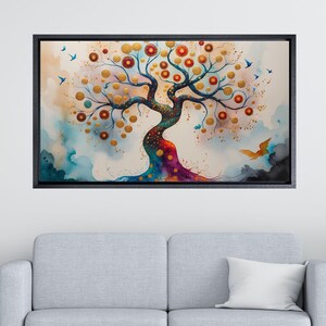 Tree of life Gustav Klimt Canvas Wall Art, Yggdrasil Wall Art, Tree of life Poster Print, Framed Gallery Canvas, Celtic Tree Canvas Print