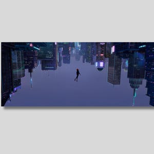 Spider-Man Into the Spider-Verse Canvas Poster,Spiderman Canvas Print Wall Art,Gift for Kids,Spider-man Wall Decor,Game Room Man Cave Decors image 1