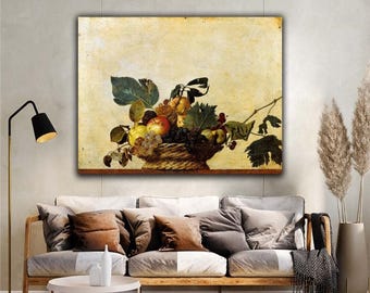 カラヴァッジョの「果物籠」の複製、額なし油絵、静物画 - Etsy 日本