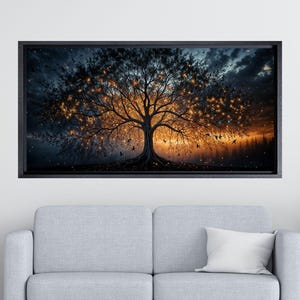 Tree of life Gustav Klimt Canvas Wall Art, Yggdrasil Wall Art, Tree of life Poster Print, Framed Gallery Canvas, Celtic Tree Canvas Print