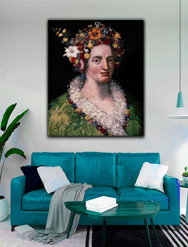 Giuseppe Arcimboldo Flora 1589 Canvas Wall Art,arcimboldo Poster ...