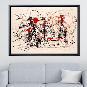 Jackson Pollock Canvas Wall Art, Jackson Pollock Print, Pollock Poster, Large Abstract Painting, Drip Technique Art, Pollock Framed Canvas