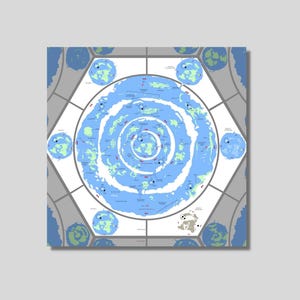 Platte aardekaart canvas muurkunst, platte aarde kaart poster, platte aarde kaart print, grote wereldkaart print, kerstcadeau
