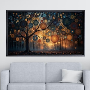 Tree of life Gustav Klimt Canvas Wall Art, Yggdrasil Wall Art, Tree of life Poster Print, Framed Gallery Canvas, Celtic Tree Canvas Print