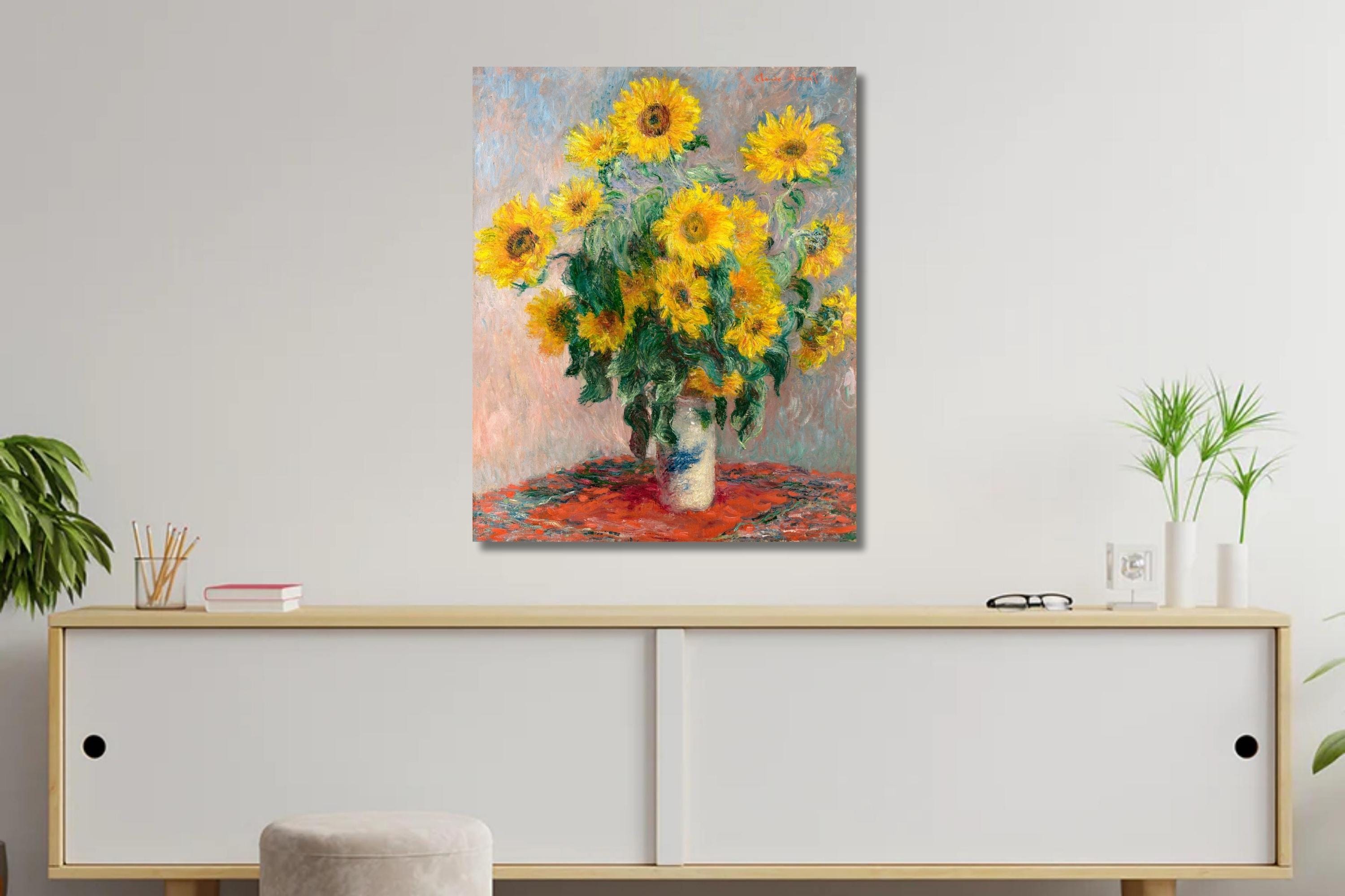 クロード・モネのひまわりの花束 キャンバス ウォール アート