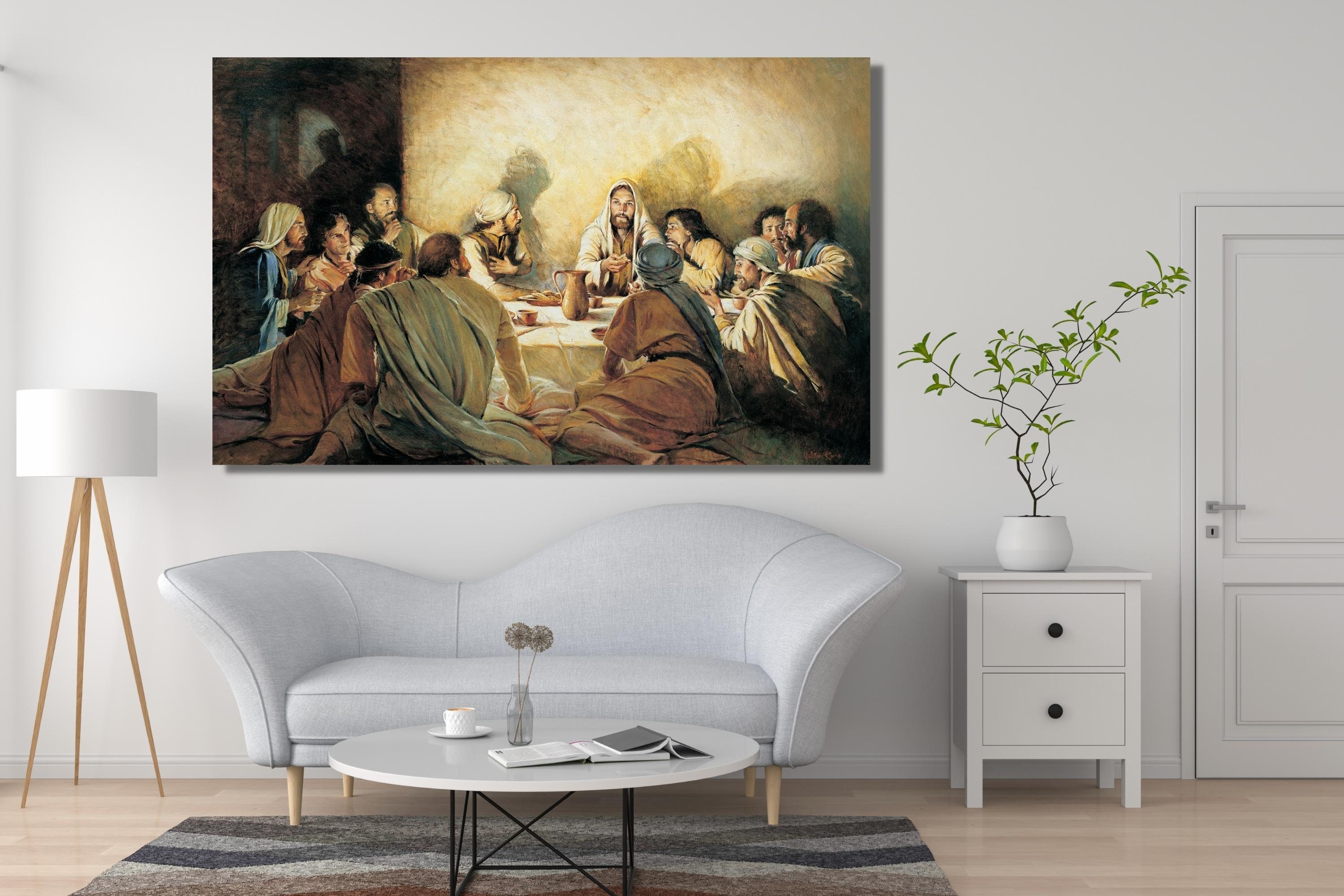 Last Supper Canvas Last Supper Wall Art Last Supper Canvas Set Jesus and Disciples Christian