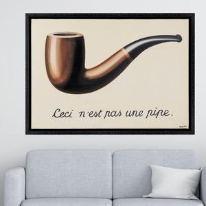 Rene Magritte The Treachery of Images Canvas Wall Art, Rene Magritte Poster Print, Rene Magritte This is not a Pipe, Christmas Gift