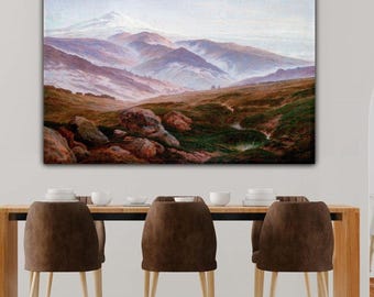Caspar David Friedrich Memories of the Giant Mountains 1835 Canvas Print Wall Art,Friedrich Poster,Friedrich Painting Print,Art Reproduction
