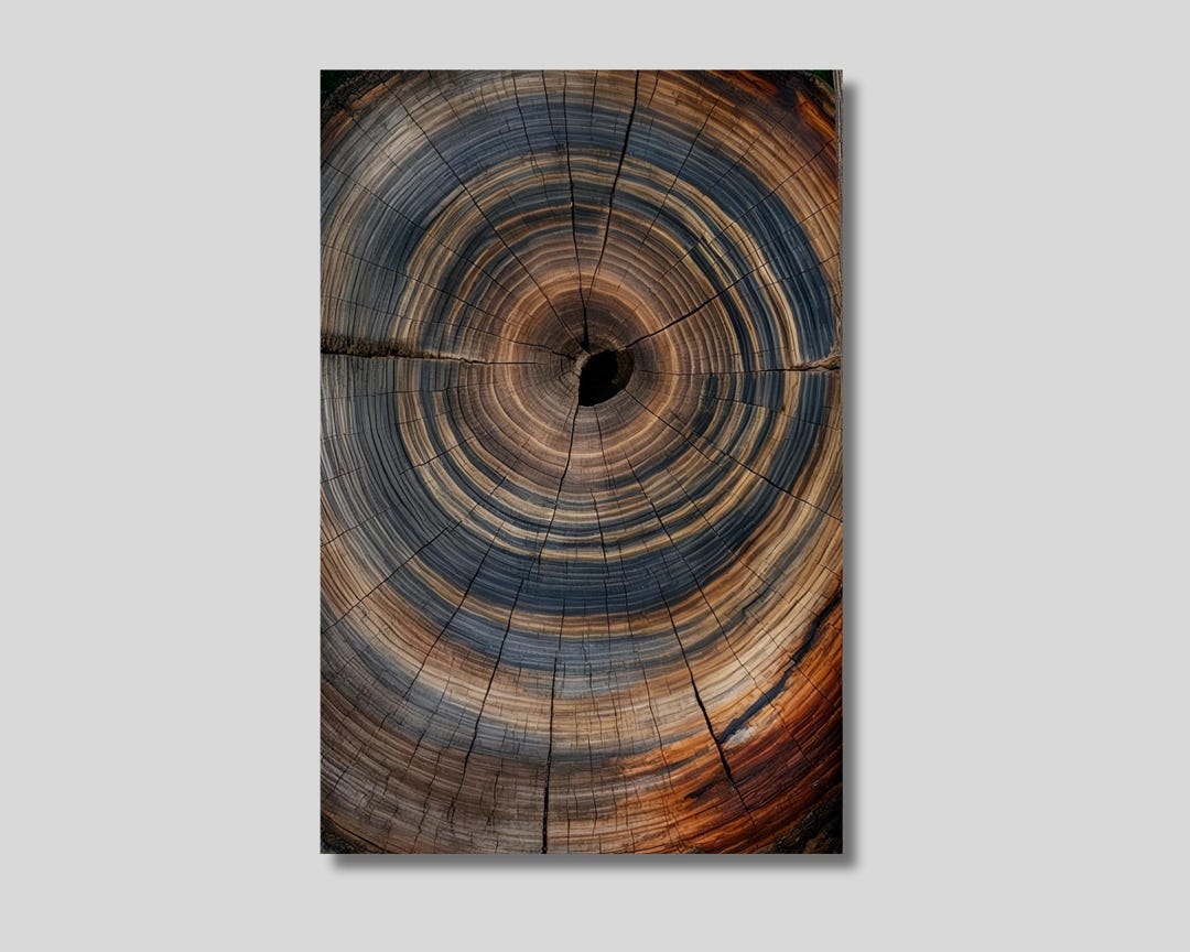 Natural Tree Rings Canvas Wall Art, Tree Ring Print of Stump, Tree ...