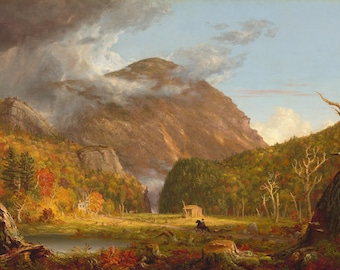 Thomas Cole A View of the Mountain Pass Called the Notch of the White Mountains 1839 Canvas Print Wall Art,Cole Print,Cole Poster Painting