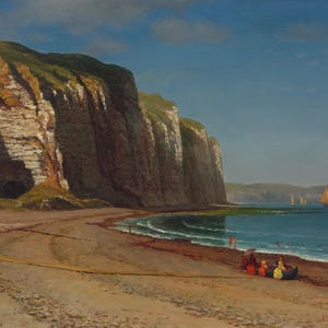 Albert Bierstadt European Coast, 1890 Canvas Print Wall Art,Bierstadt Painting,Landscape paintings,Art Reproduction