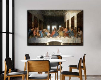 レオナルド・ダ・ヴィンチの「最後の晩餐」強化ガラス製壁掛けアート