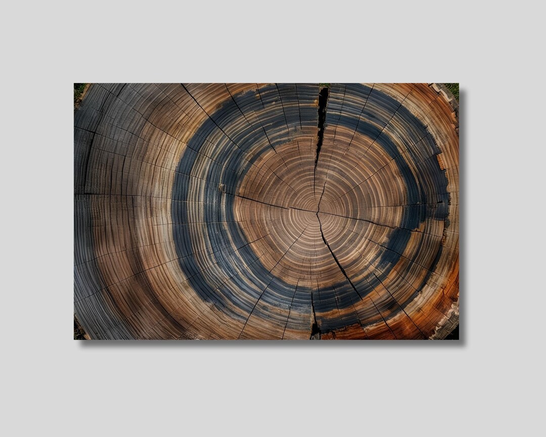 Natural Tree Rings Canvas Wall Art, Tree Ring Print of Stump, Tree ...