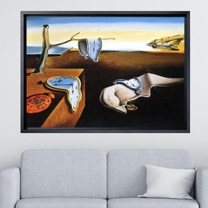 Salvador Dali The Persistence of Memory Poster, Salvador Dali Print, Surrealism art, Salvador Dali Framed Canvas Wall Art, Dali Paintings