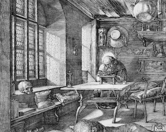 アルブレヒト・デューラー - 書斎の聖ヒエロニムス (1514) - 古典絵画