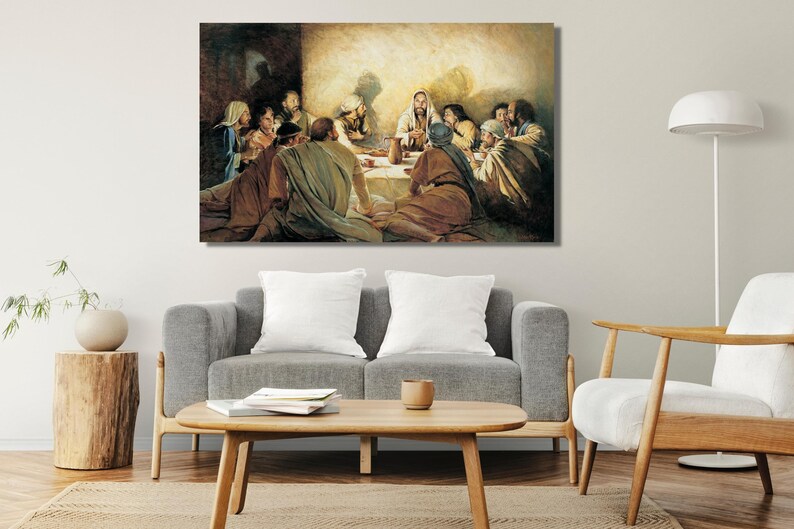 Last Supper Canvas Last Supper Wall Art Last Supper Canvas Set Jesus
