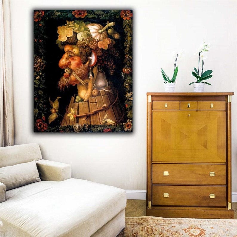 Giuseppe Arcimboldo Autumn 1573 Canvas Wall Art,arcimboldo Poster ...