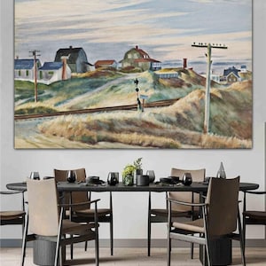Edward Hopper Ecottages at North Truro 1938 Canvas Print Wall Art,Hopper Poster,Hopper Painting,Hopper Print,Art Reproduction,Archival Gicle