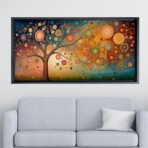Tree of life Gustav Klimt Canvas Wall Art, Yggdrasil Wall Art, Tree of life Poster Print, Framed Gallery Canvas, Celtic Tree Canvas Print