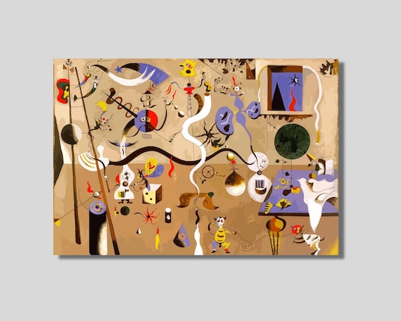 ジョアン・ミロ キャンバス ウォール アート、ハーレクインの