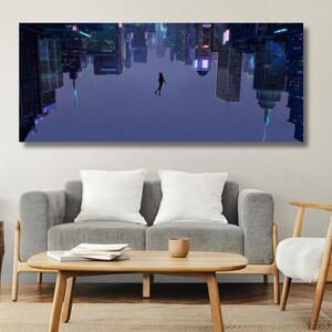 Spider-Man Into the Spider-Verse Canvas Poster,Spiderman Canvas Print Wall Art,Gift for Kids,Spider-man Wall Decor,Game Room Man Cave Decors image 3