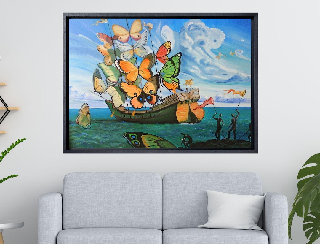Salvador Dali Ship With Butterfly Sails Canvas Art, Salvador Dali Print ...