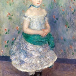 Pierre-Auguste Renoir Portrait of Jeanne Durand-Ruel Canvas Print Wall Art,Painting of Renoir,Art Reproduction,Archival Giclee
