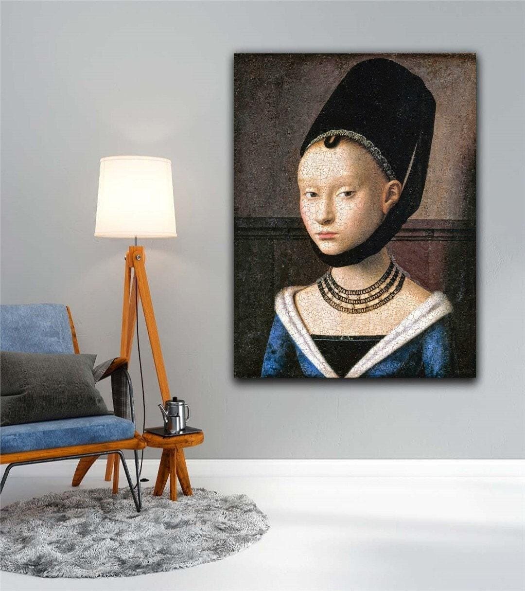 Petrus Christus Portrait of a Young Girl 1470 Canvas Print Wall