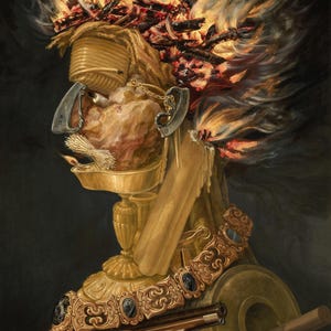 Giuseppe Arcimboldo Eldens allegori 1585 Canvastavla, Arcimboldo-affisch, Arcimboldo-målning, Arcimboldo-tryck, konstreproduktion