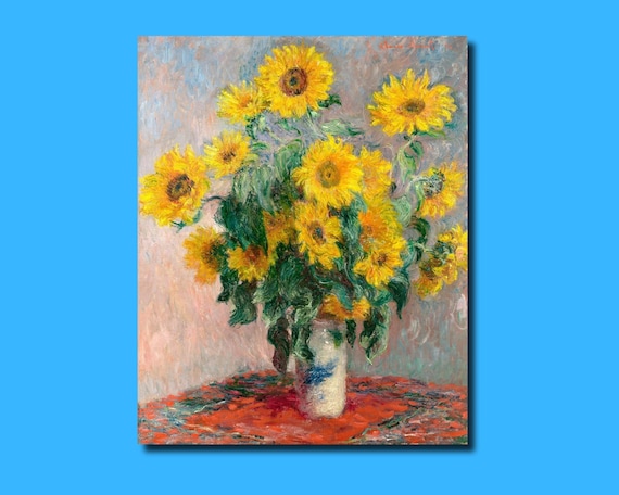 クロード・モネのひまわりの花束 キャンバス ウォール アート